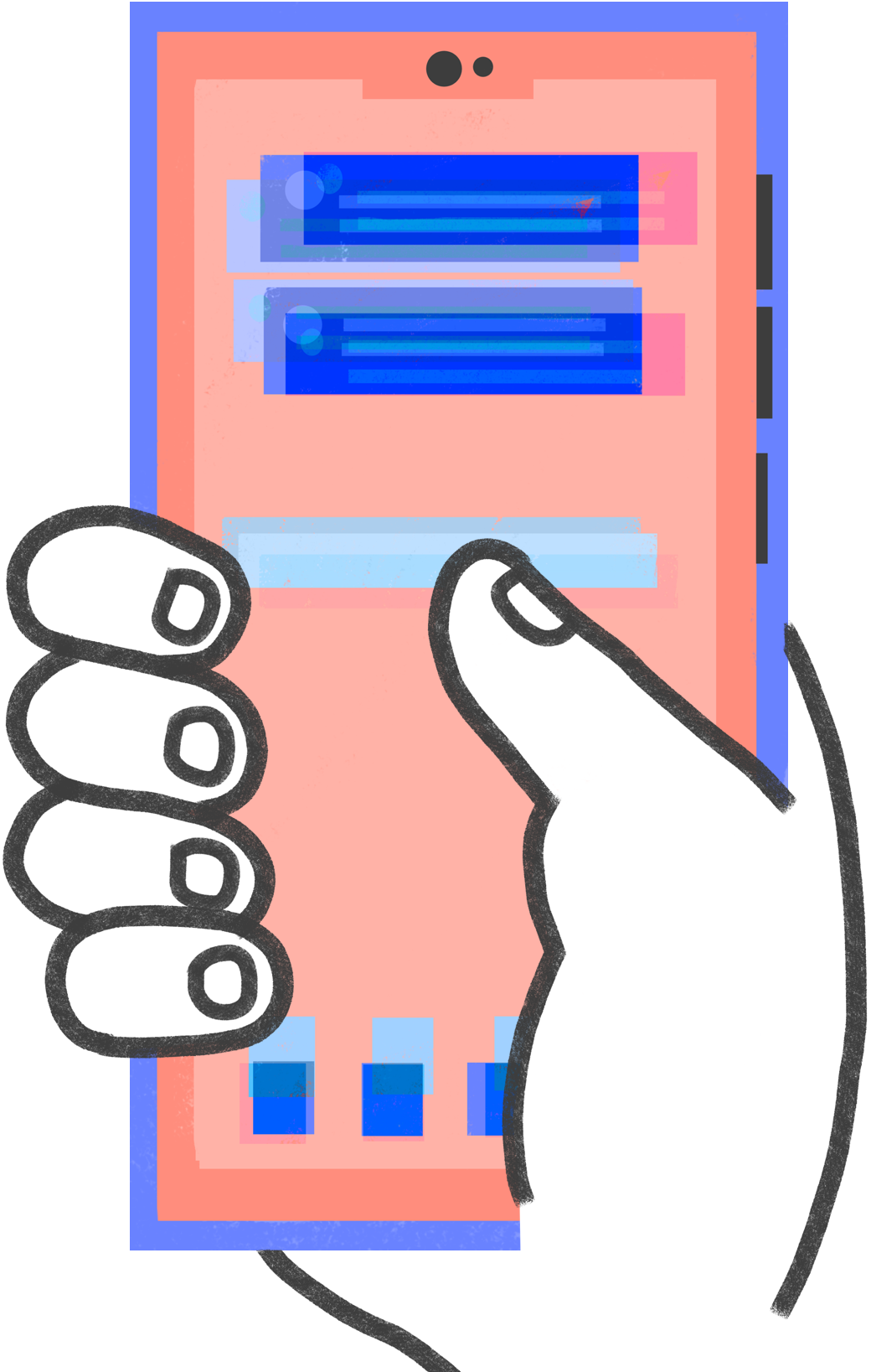smarphone qui beug